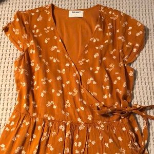 Linen High Low Wrap Dress